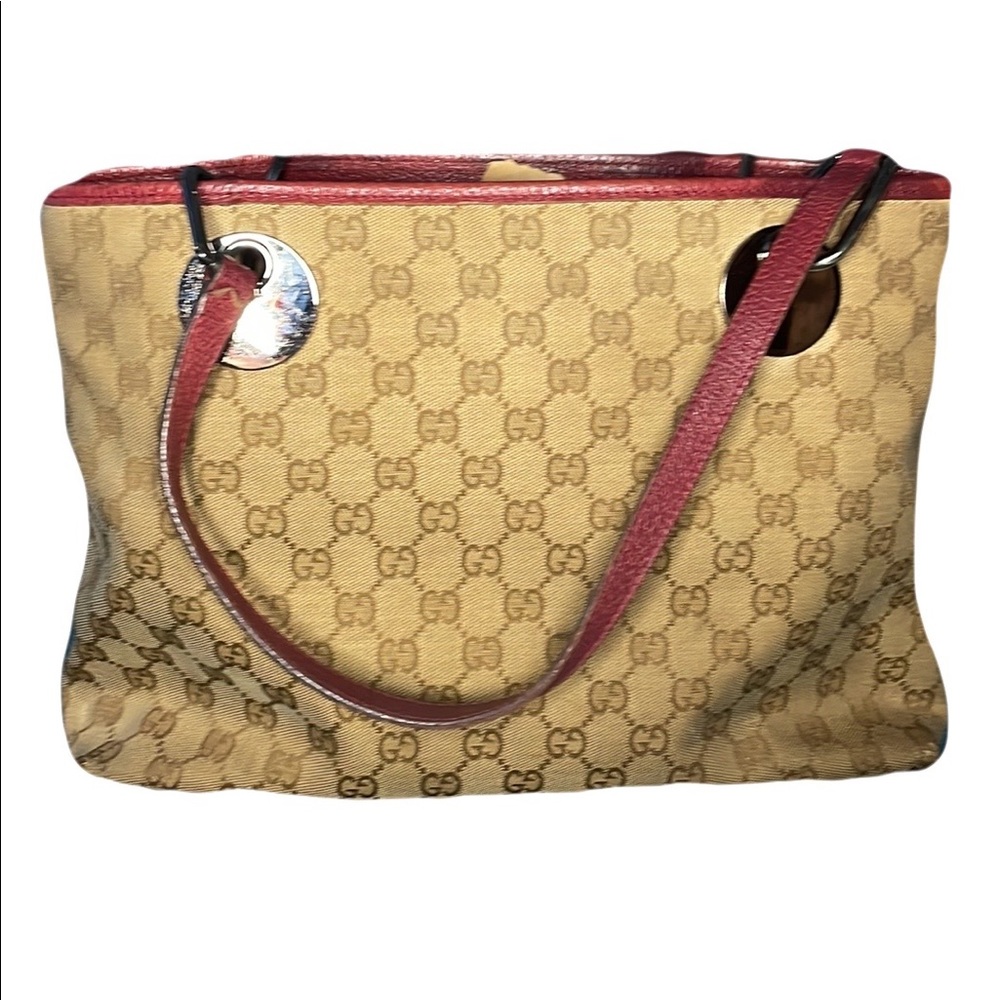 Tan Gucci GG Canvas Eclipse Shoulder Bag - Picture 3 of 17